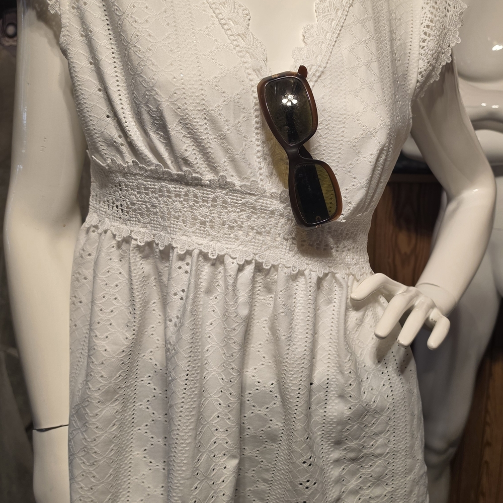 White Eyelet Top